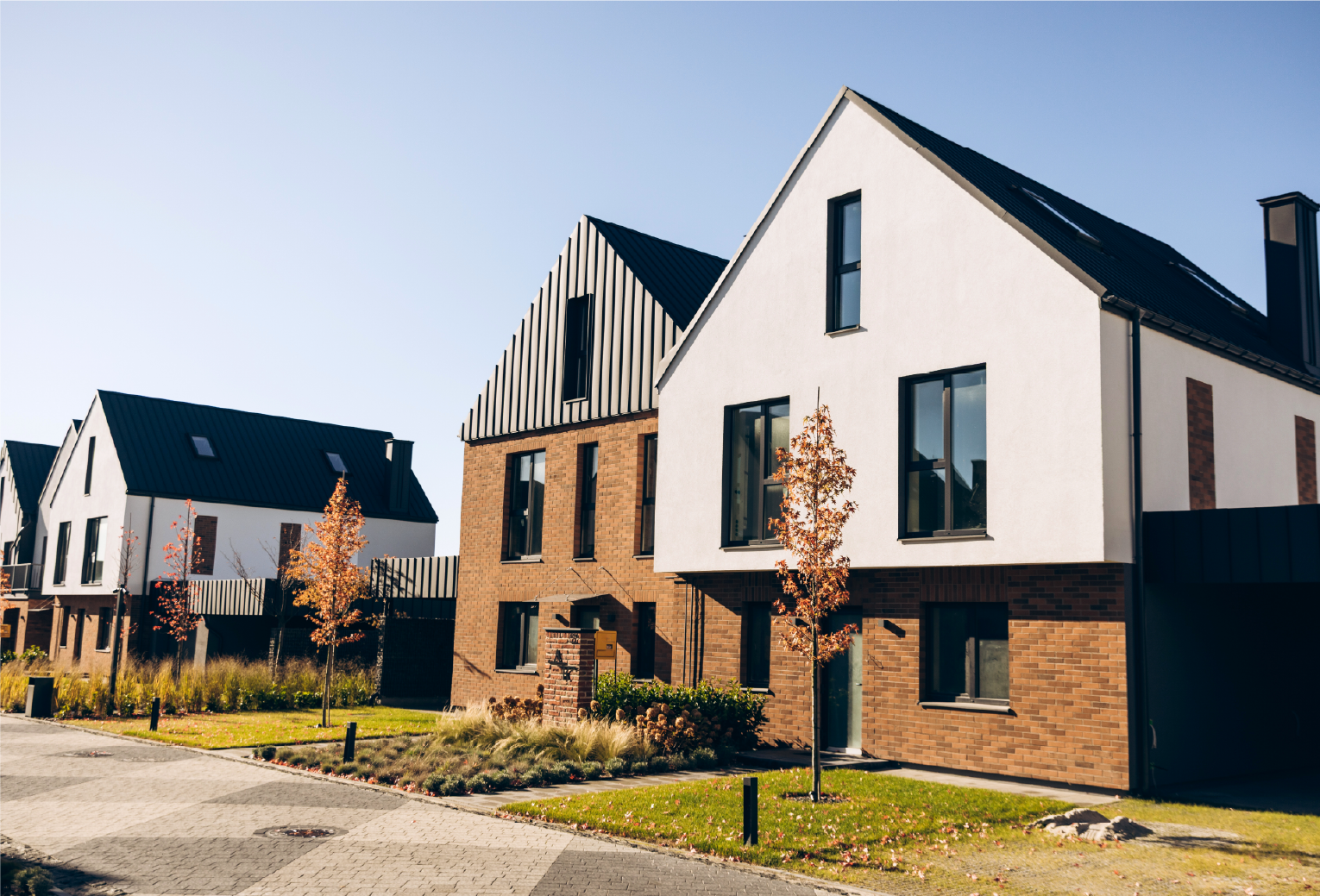 Modern townhouse exterior